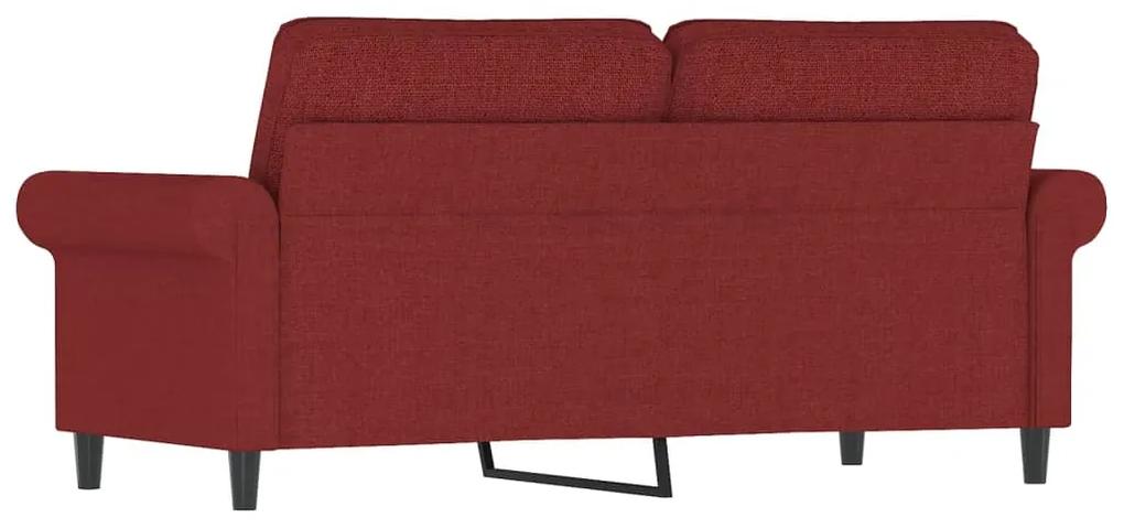 Canapea cu 2 locuri, rosu vin, 140 cm, material textil Bordo, 172 x 77 x 80 cm