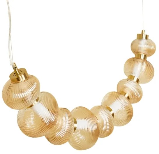 Lustră LED pe cablu BOLLA LED/36W/230V auriu/bej fumuriu