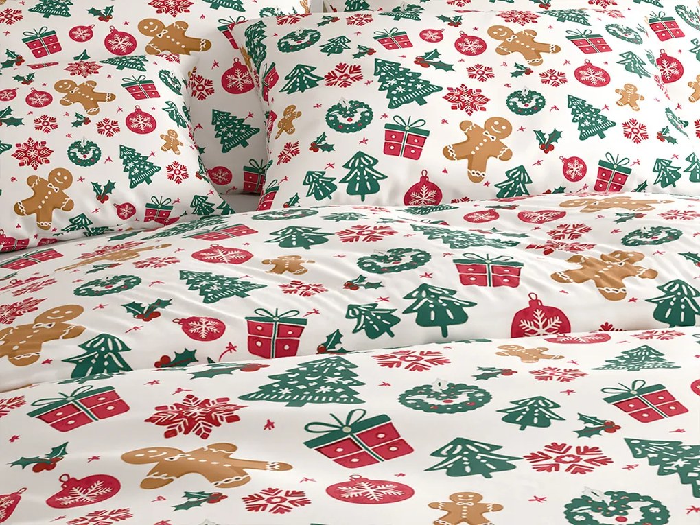 Lenjerie de pat din bumbac MERRY MOOD albă Dimensiune lenjerie de pat: 70 x 90 cm | 140 x 200 cm