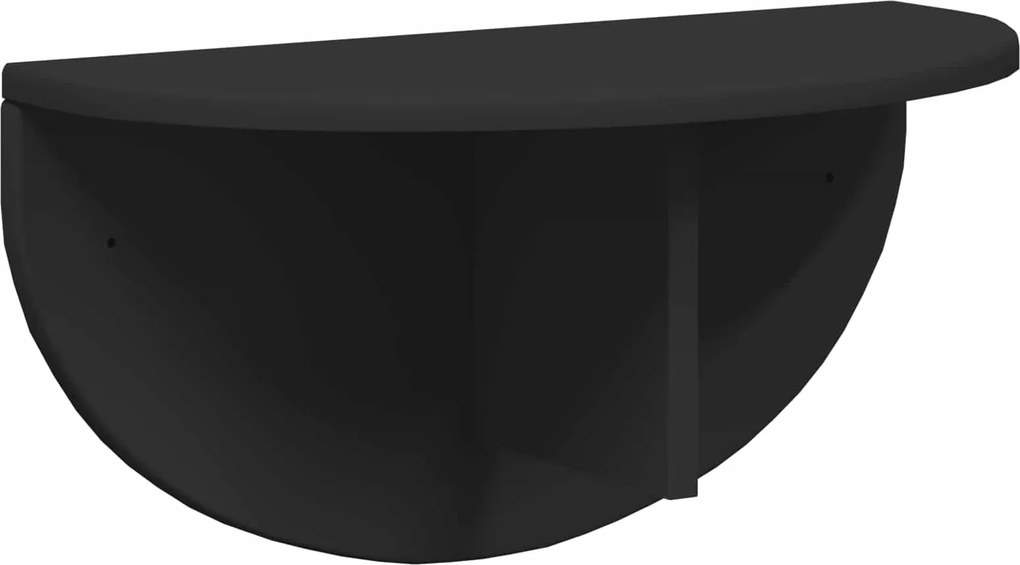 vidaXL Raft de perete Pe perete Negru 48 x 24 x 24 cm Lemn compozit