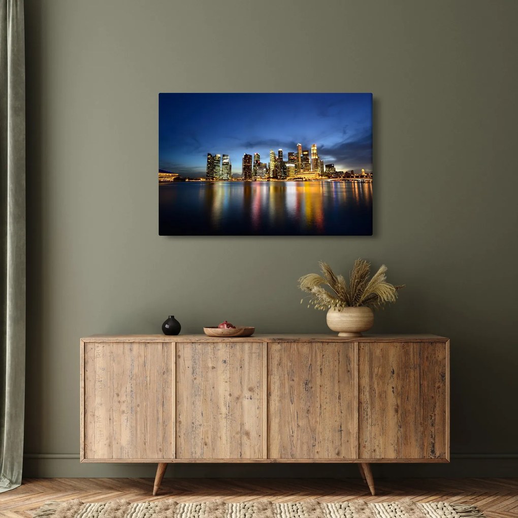 Tablou cu orașul nocturn (90x60 cm)