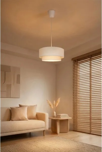Brilagi - Pendul LED pe cablu BOHO ECO 1xE27/10W/230V Ø 40 cm crem