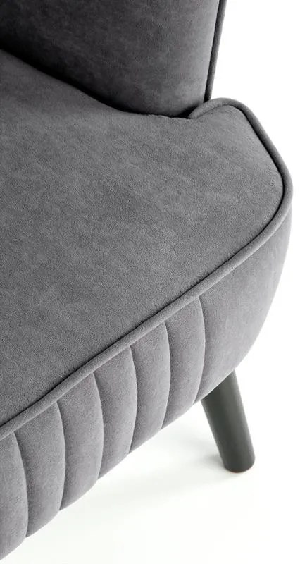 Fotoliu tapitat Delgado Velvet gri – H100 cm