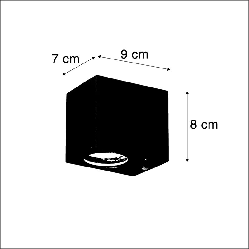 Set de 2 Aplice Moderne Negre IP44 - Baleno