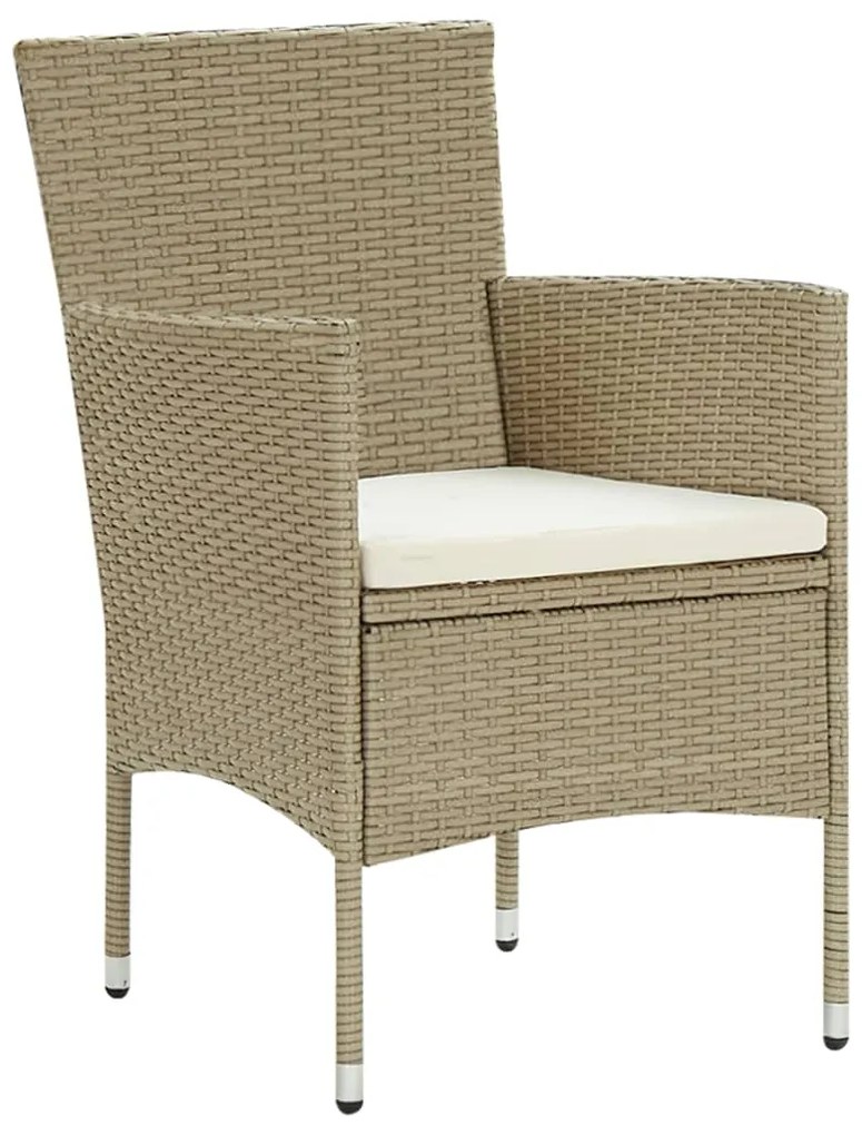 Set mobilier de gradina, 5 piese, bej Bej, Lungime masa 85 cm, 5