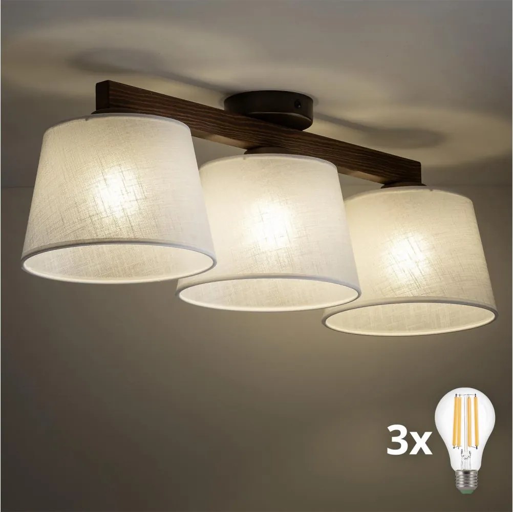 BRILAGI - Lustru LED aplicat LATTE 3xE27/15W/230V pin/alb