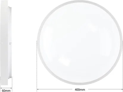 Brilagi - Lampă LED dimabilă GLASS POOL DOUBLE LED/48W/230V 40 cm albă + telecomandă