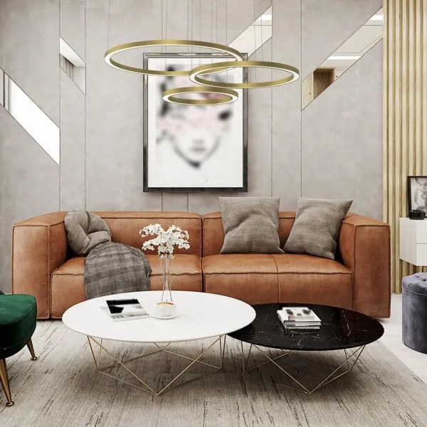 Lustră LED pe cablu GALAXIA LED/85W/230V aurie