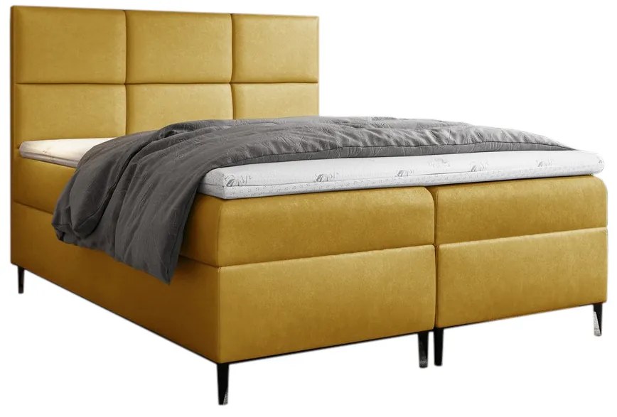 Expedo Pat tapițat boxspring GRETA + topper, 120x200, fancy 48