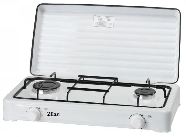 Aragaz 2 ochiuri ZILAN ZLN-0025, culoare alb utilizare numai GPL butelie,