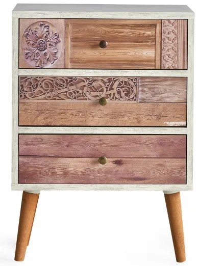 Scrin LIZA 68x50 alb/maro