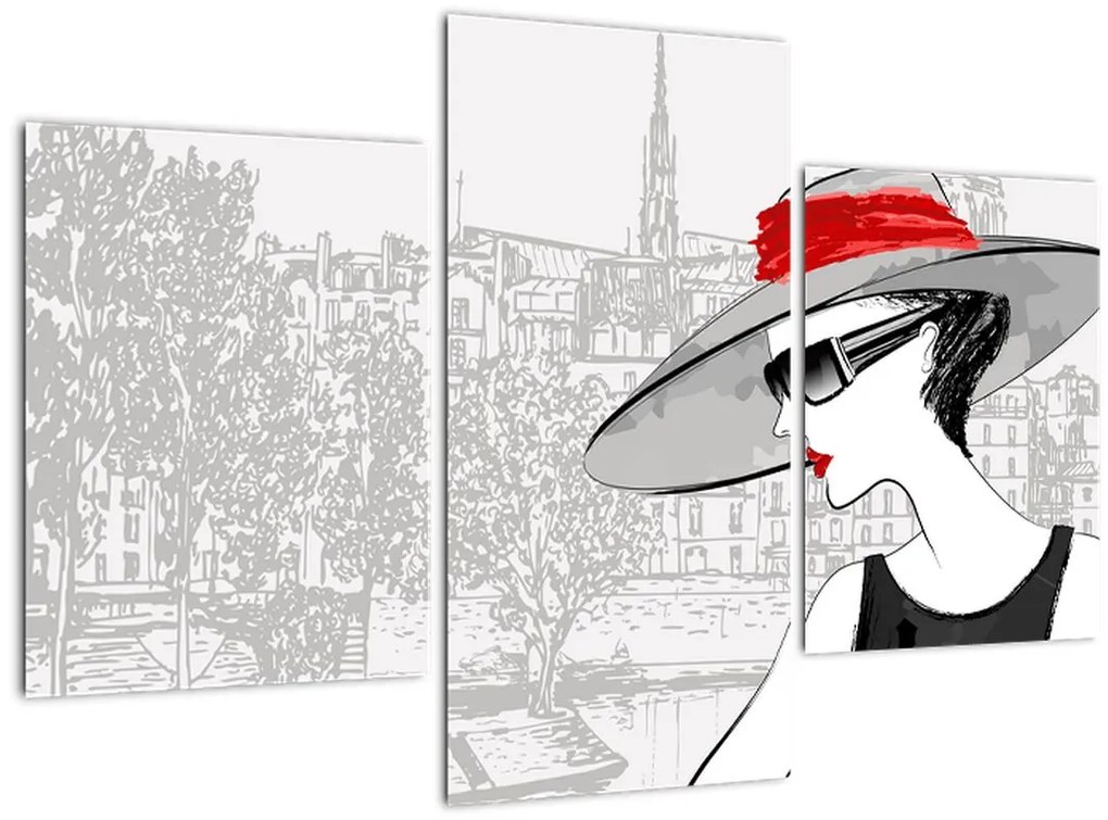 Tablou - Doamna la oraș (90x60 cm)