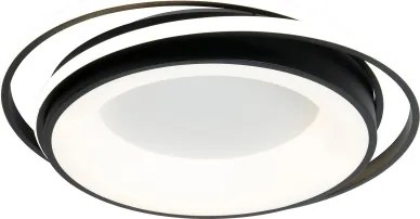 Brilagi - Plafonieră LED dimabilă FLARE LED/84W/230V 47x51 cm neagră + telecomandă