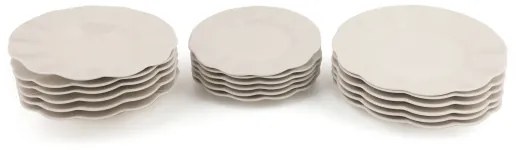 Set de veselă, 18 piese, alb/porțelan