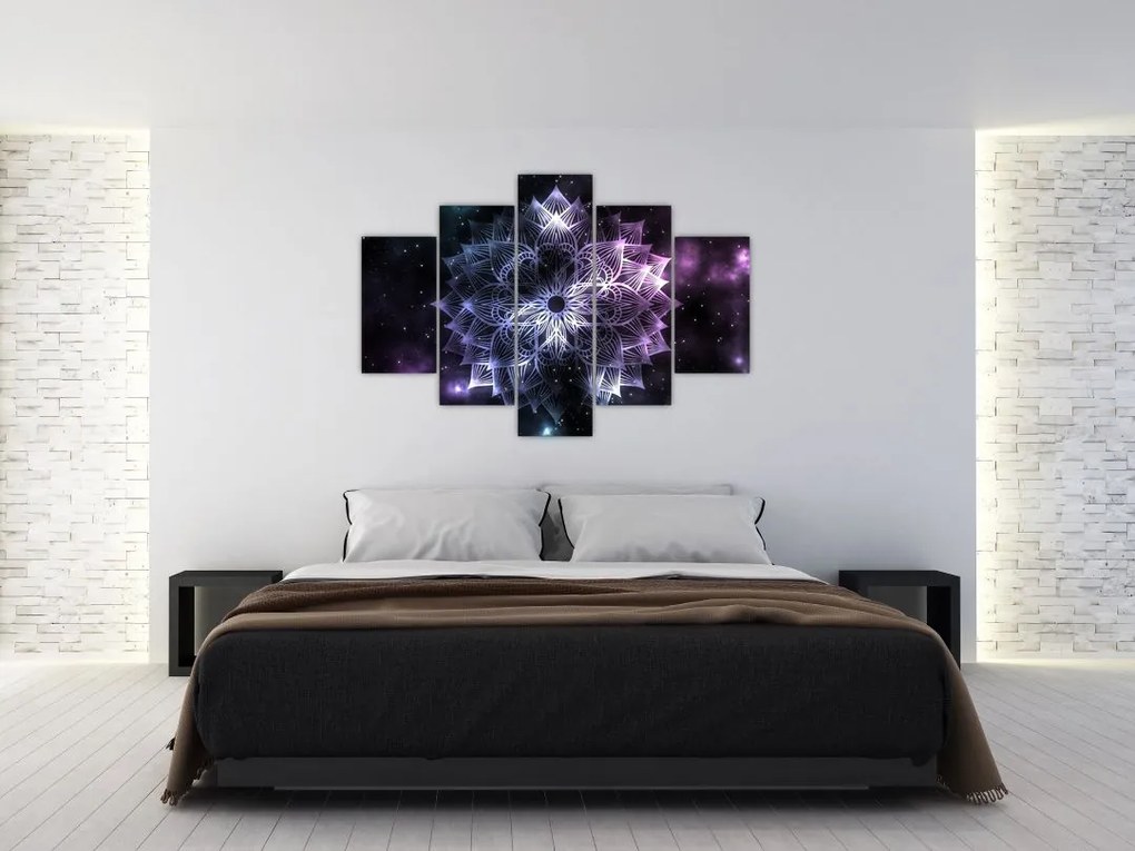 Tablou - Mandala Lotus în spațiu (150x105 cm)