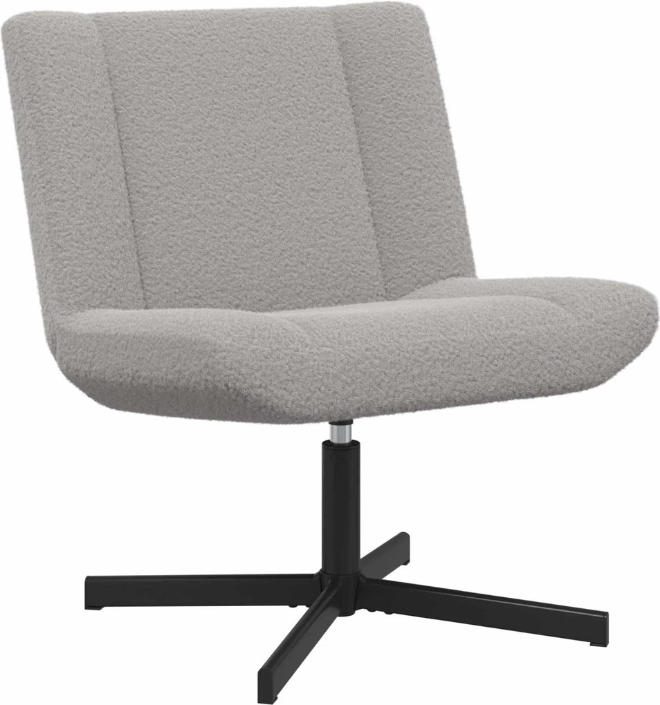 vidaXL Scaun pivotant Gri deschis 63 x 75 x 76 cm Piele de Oaie