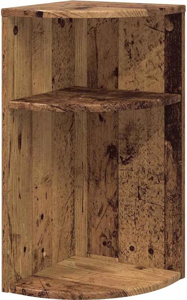 vidaXL Masă laterală Lemn vechi 29,6 x 29,6 x 60 cm Lemn compozit