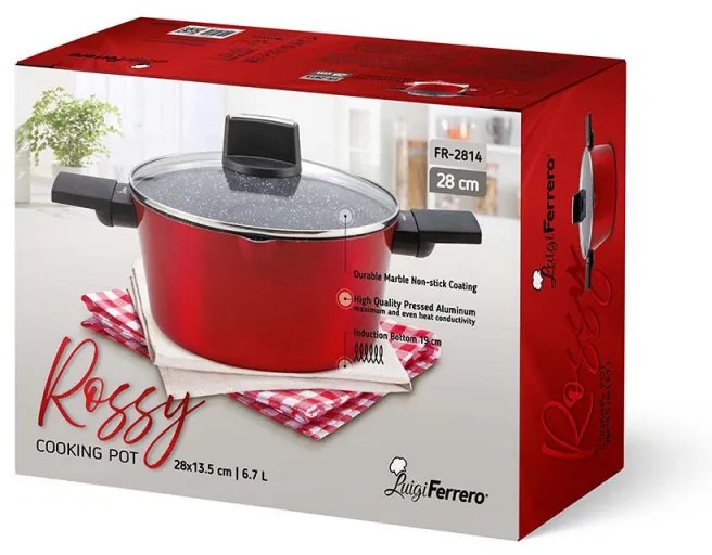 Тенджера Luigi Ferrero Rossy FR-2814 28x13.5cm, 6.7L