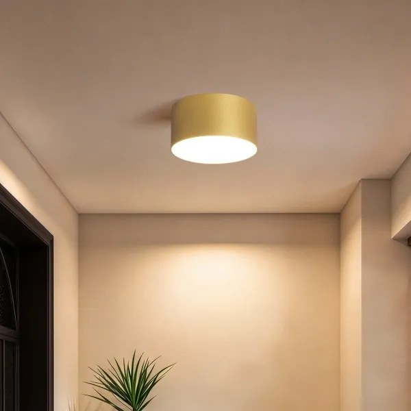 BRILAGI - Plafonieră LED de exterior FORIS LED/14W/230V Ø 12 cm aurie IP4