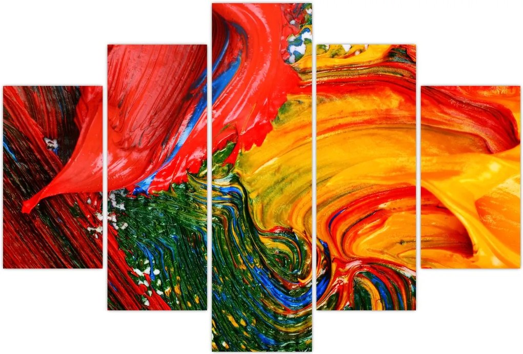 Tablou - Abstractizare albăstrire cu o perie (150x105 cm)