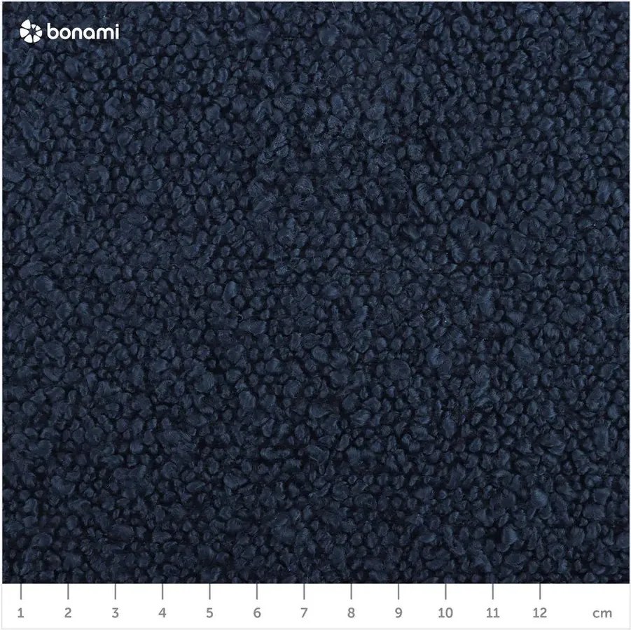 Canapea albastru-închis extensibilă cu tapițerie din țesătură bouclé 247 cm Jodie – Micadoni Home