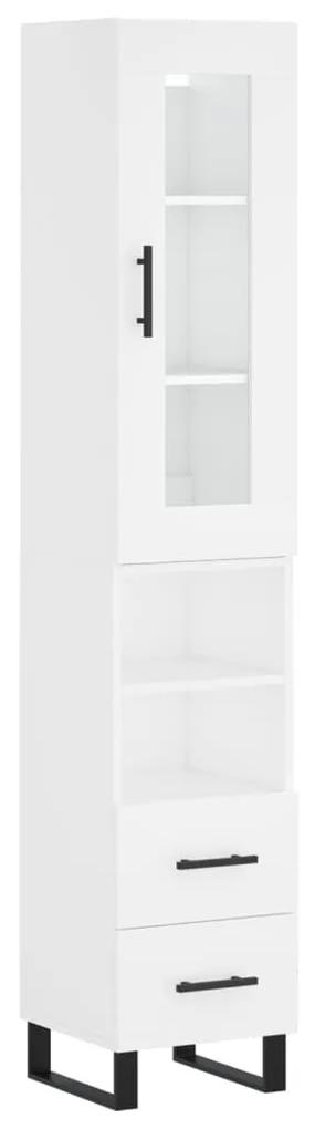 3199321 vidaXL Dulap înalt, alb, 34,5x34x180 cm, lemn prelucrat