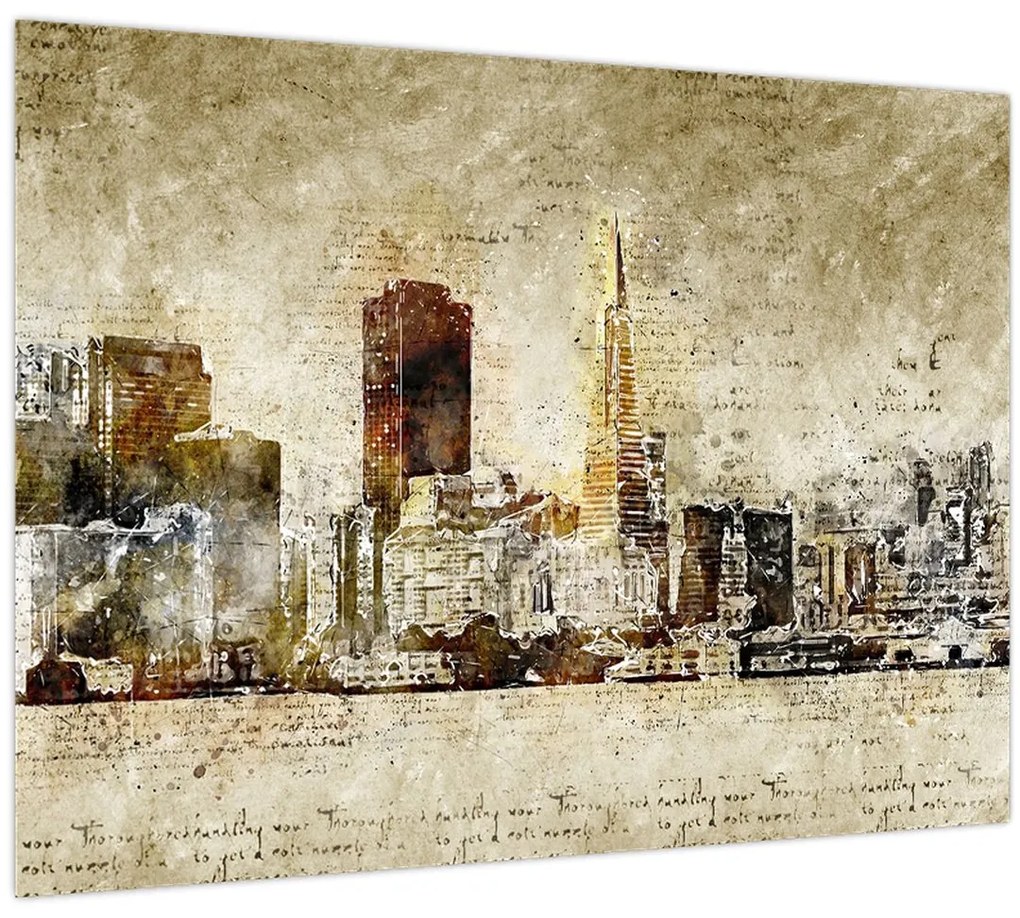Tablou - Oraș artistic (70x50 cm)