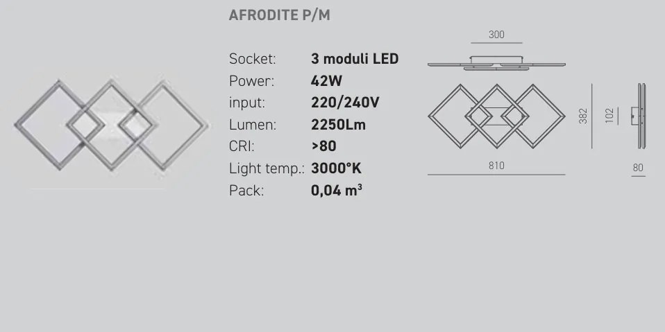 Plafoniera LED design modern AFRODITE, auriu, alb sau titan