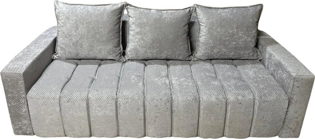 Canapea ZARA extensibila, 3 locuri, cu lada de depozitare, stofa gri lila , 220x95x80 Gri Lila, Stofa, 220 cm