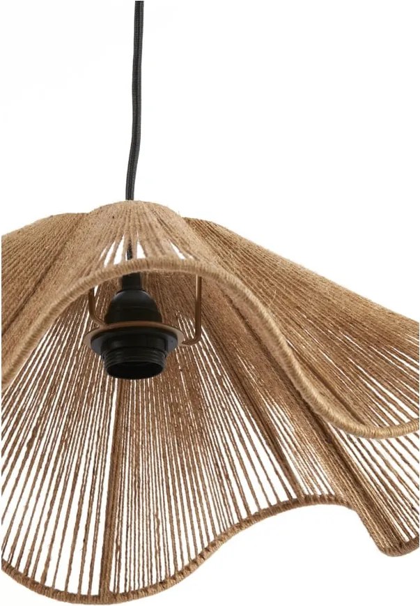 Lustră în culoare naturală cu abajur din iută ø 48 cm Fodara – Light &amp; Living