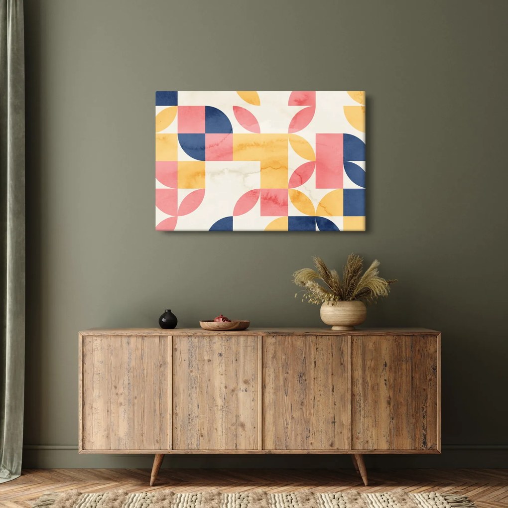 Tablou - Abstracție cu modele retro (90x60 cm)