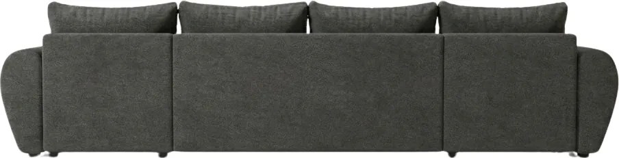 Coltar extensibil in forma de U SEVIO, gri inchis, 311x145 cm + 2 perne GRATUIT