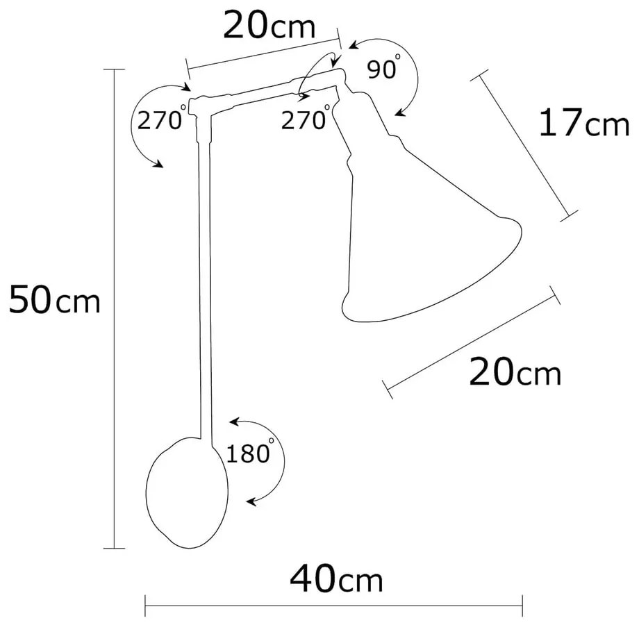 Aplică de perete în culoarea bronz Berceste – Opviq lights