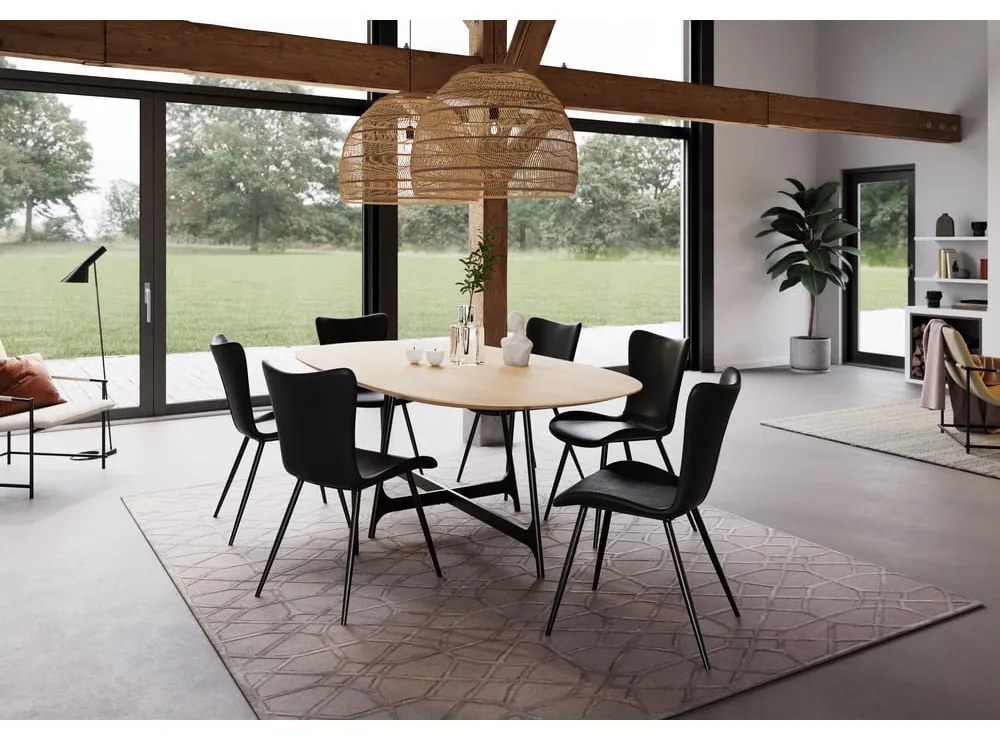 Masă de dining cu blat cu aspect de lemn de stejar 110x220 cm Ooid – DAN-FORM Denmark