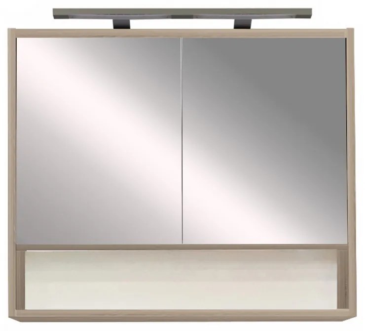 Dulap superior cu oglindă Luna 80, stejar Sonoma