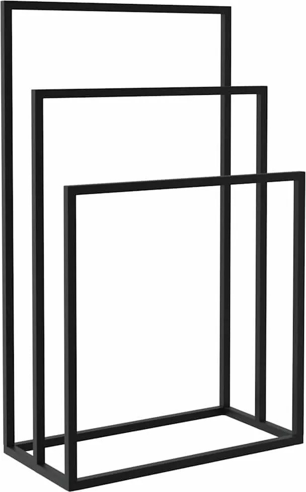 vidaXL Suport de prosoape autonom, negru, 48x24x79 cm, fier