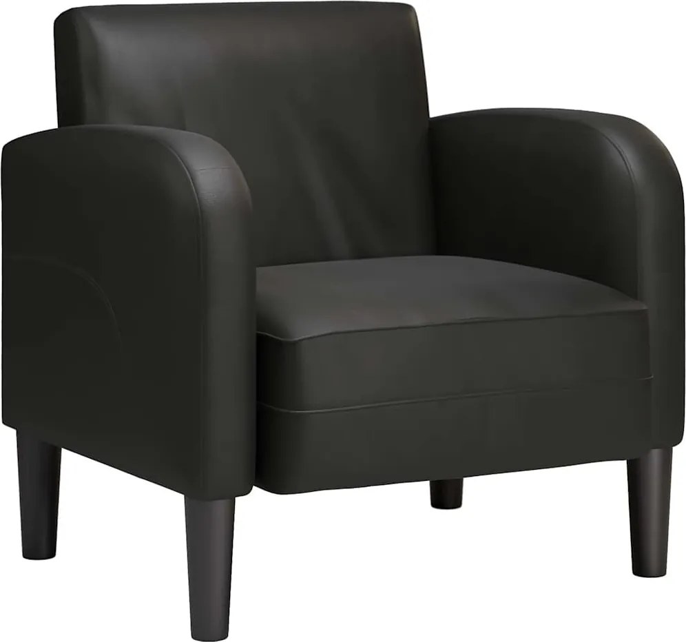 vidaXL Canapea scaun cu cotiere negru 54 cm piele artificială