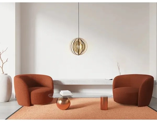 Pendul din lemn cu cablu, 1xE27/60W/230V, Ø 43,5 cm, lemn masiv/furnir/lemn de cauciuc