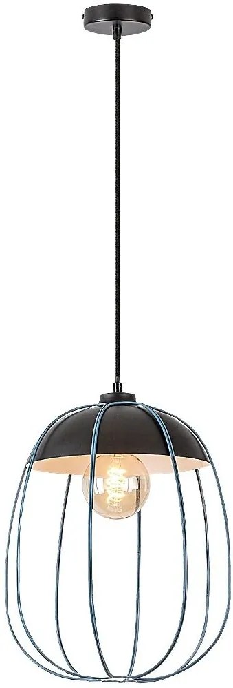 Rabalux Svens lampă suspendată 1x60 W negru-albastru 72024