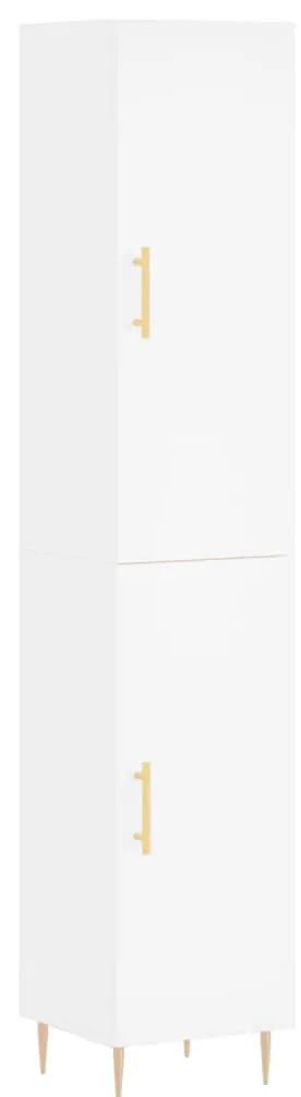 3198777 vidaXL Dulap înalt, alb, 34,5x34x180 cm, lemn prelucrat