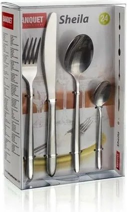 Set tacâmuri din oțel inoxidabil Banquet SHEILA, 24 buc.
