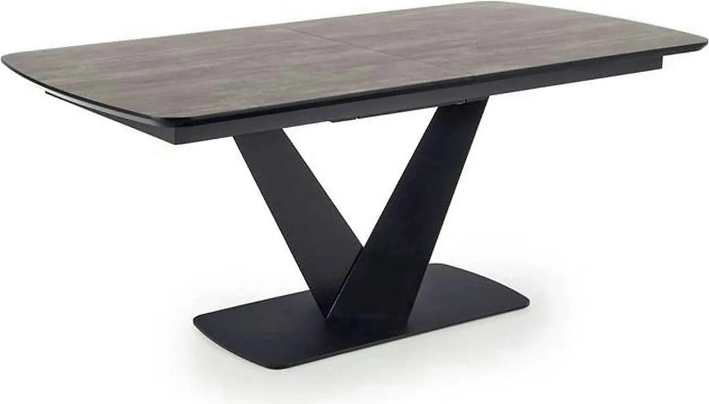 Masa extensibila MDF VINSTON, gri inchis/negru, 180/230x95x76 cm