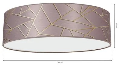 Plafonieră ZIGGY 3xE27/60W/230V roz/aurie