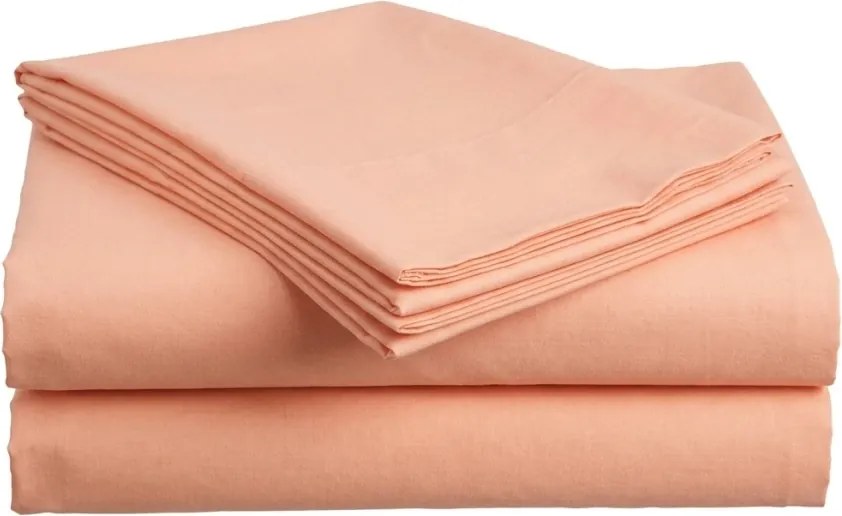 Cearsaf din bumbac STANDARD 140x240 cm, piersica