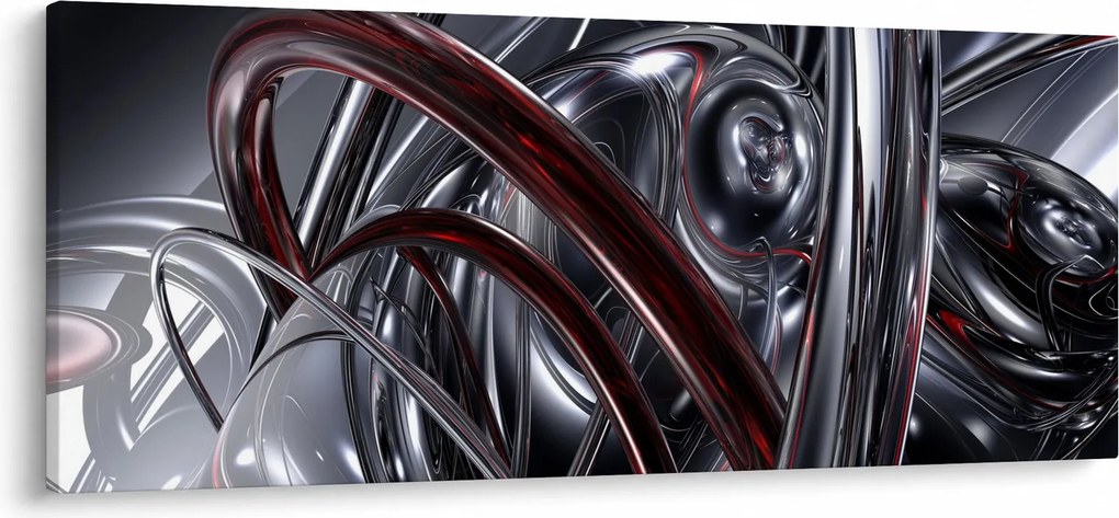 Tabloul cu abstracție în gri (120x50 cm)