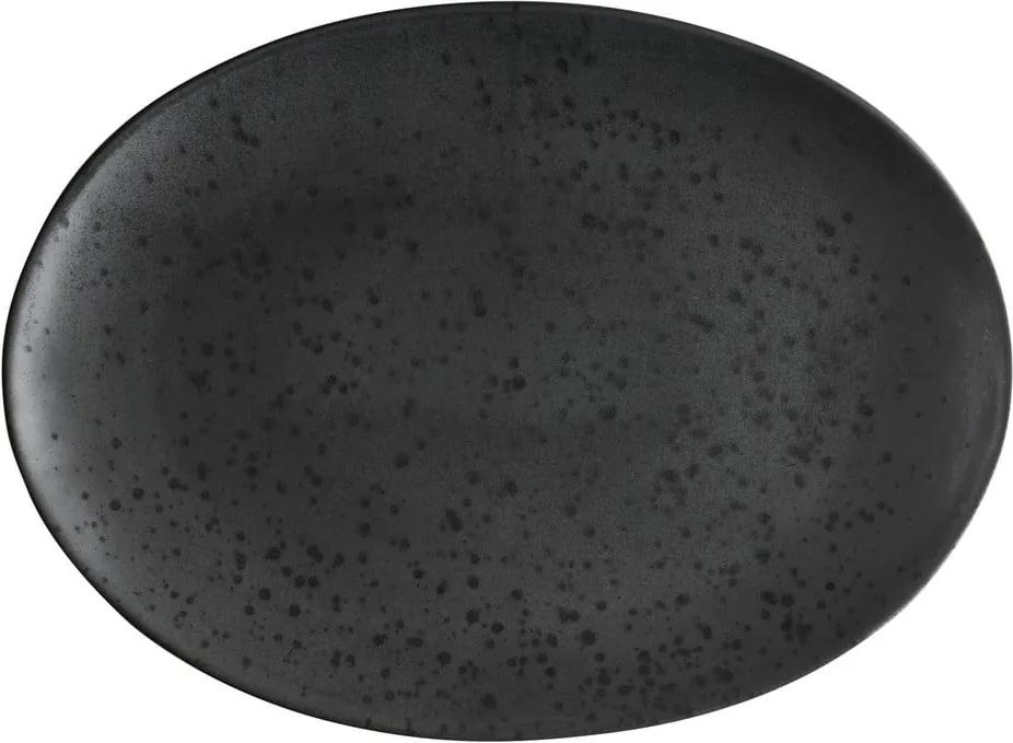 Farfurie servire din ceramică Bitz Basics Black, 45 x 34 cm, negru