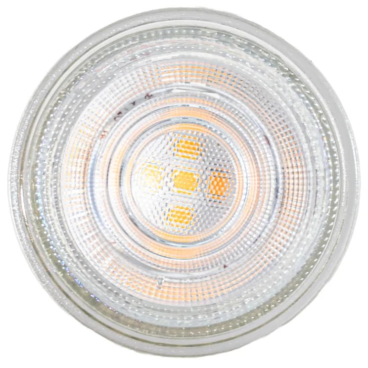 Set de 5 becuri LED GU10 50mm transparente 3W 200 lm 2200K