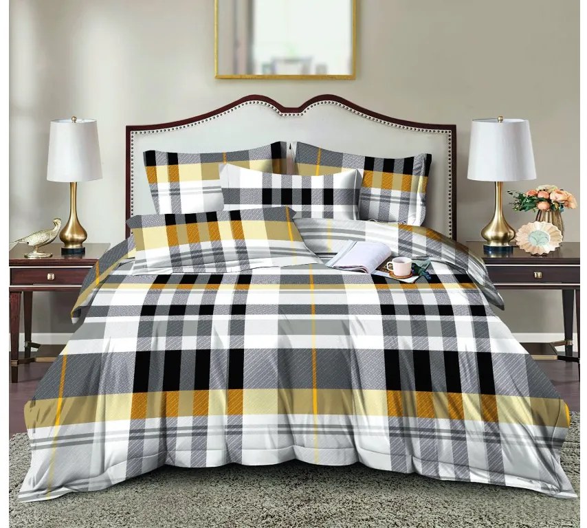 Lenjerie de pat din microfibra GREY LINE gri Dimensiune lenjerie de pat: 70 x 90 cm | 140 x 200 cm