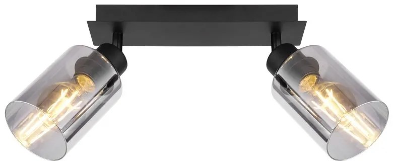 Plafoniera cu 2 spoturi directionabile design modern HADERA negru