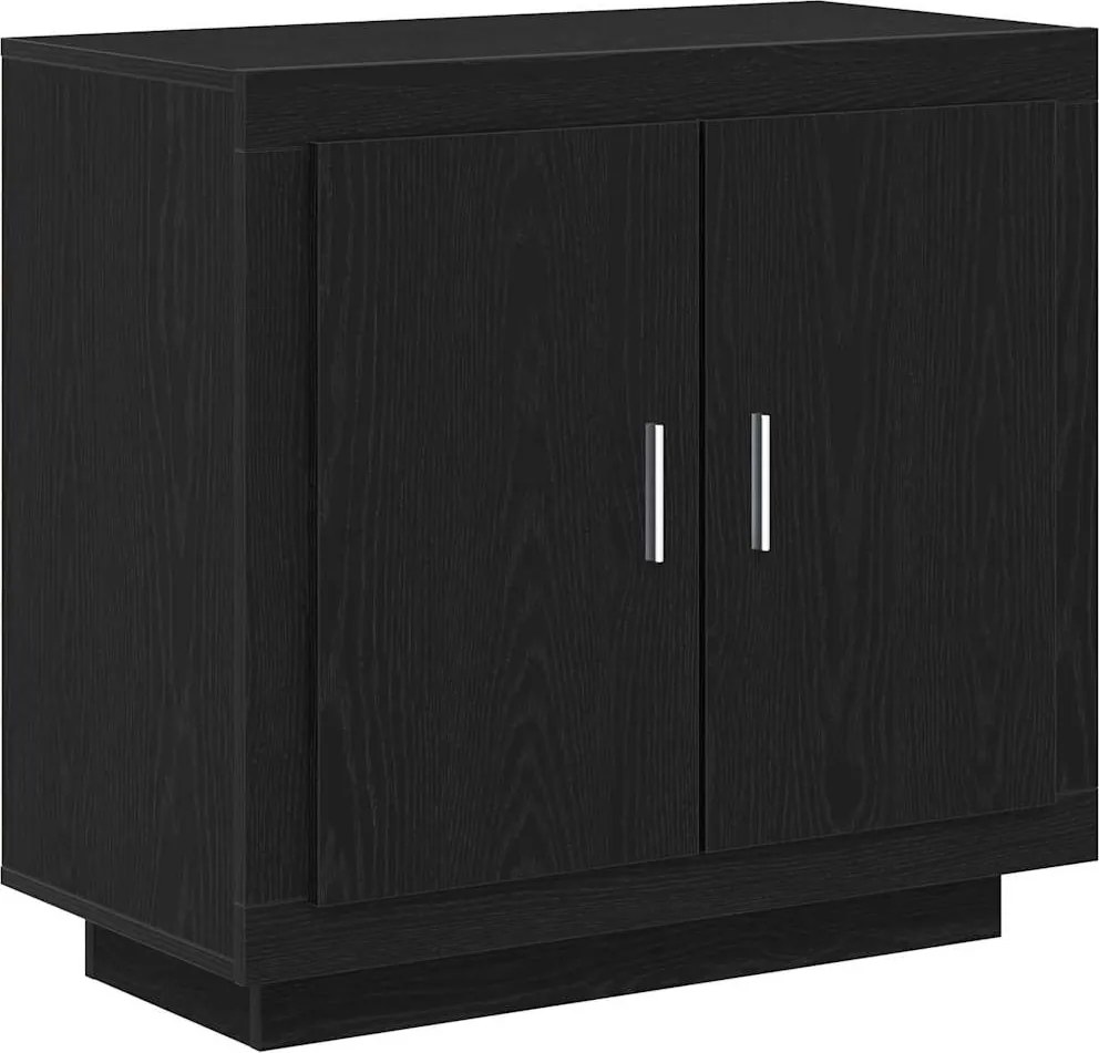 vidaXL Bufet Stejar Negru 80 x 40 x 75 cm Lemn compozit